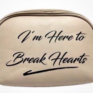 Charlotte Russe Pink  Zip Zipper Pouch Cosmetic Bag - "I'm Here To Break Hearts"
